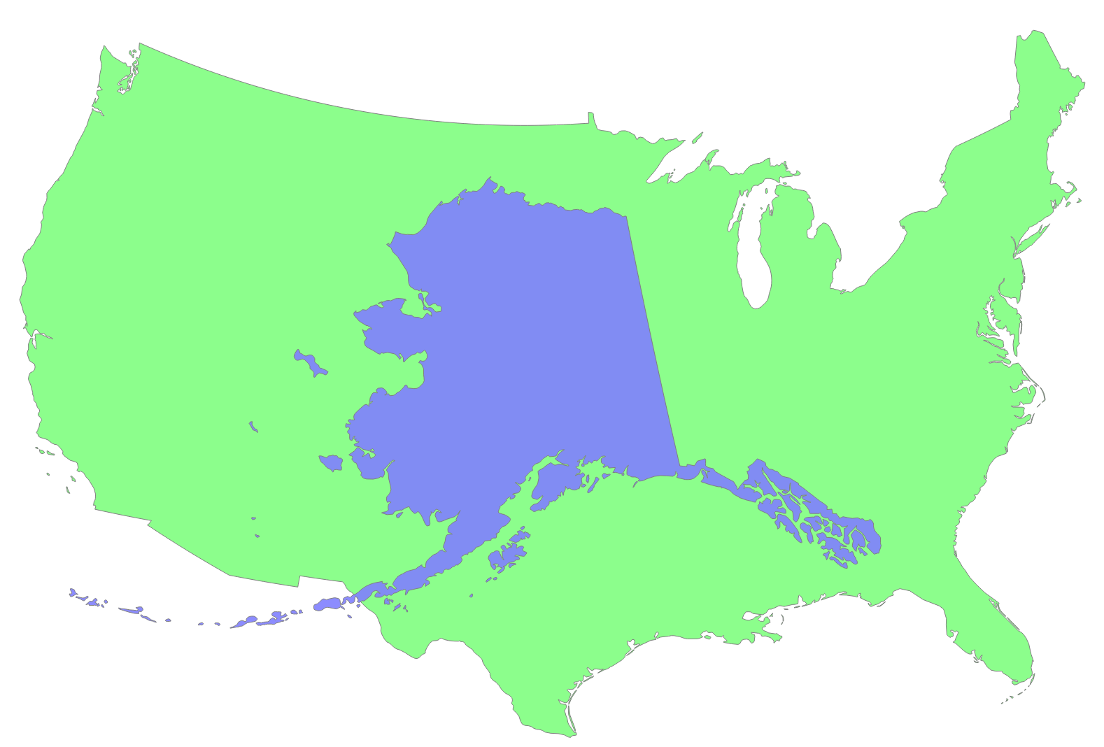 Comparea: Alaska vs. USA