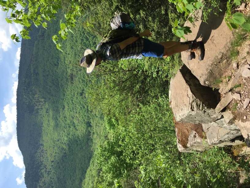 Dan looking at mountains