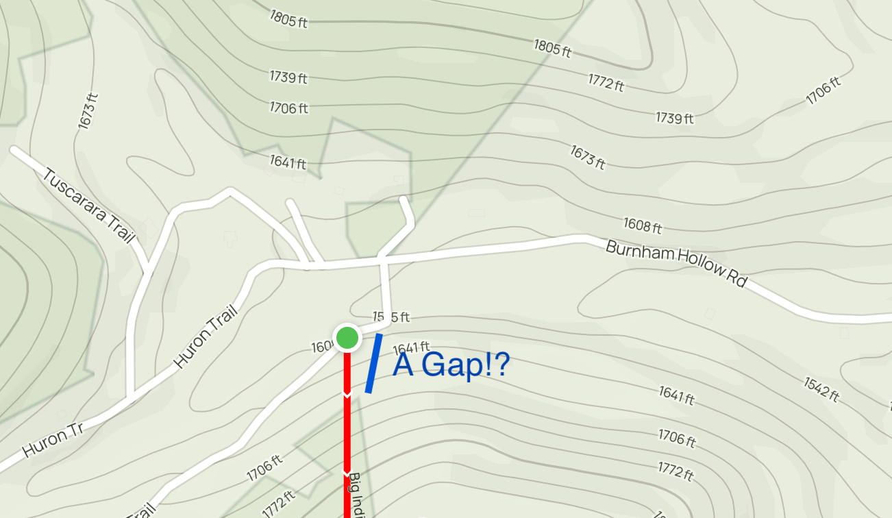 Gap in the trail?