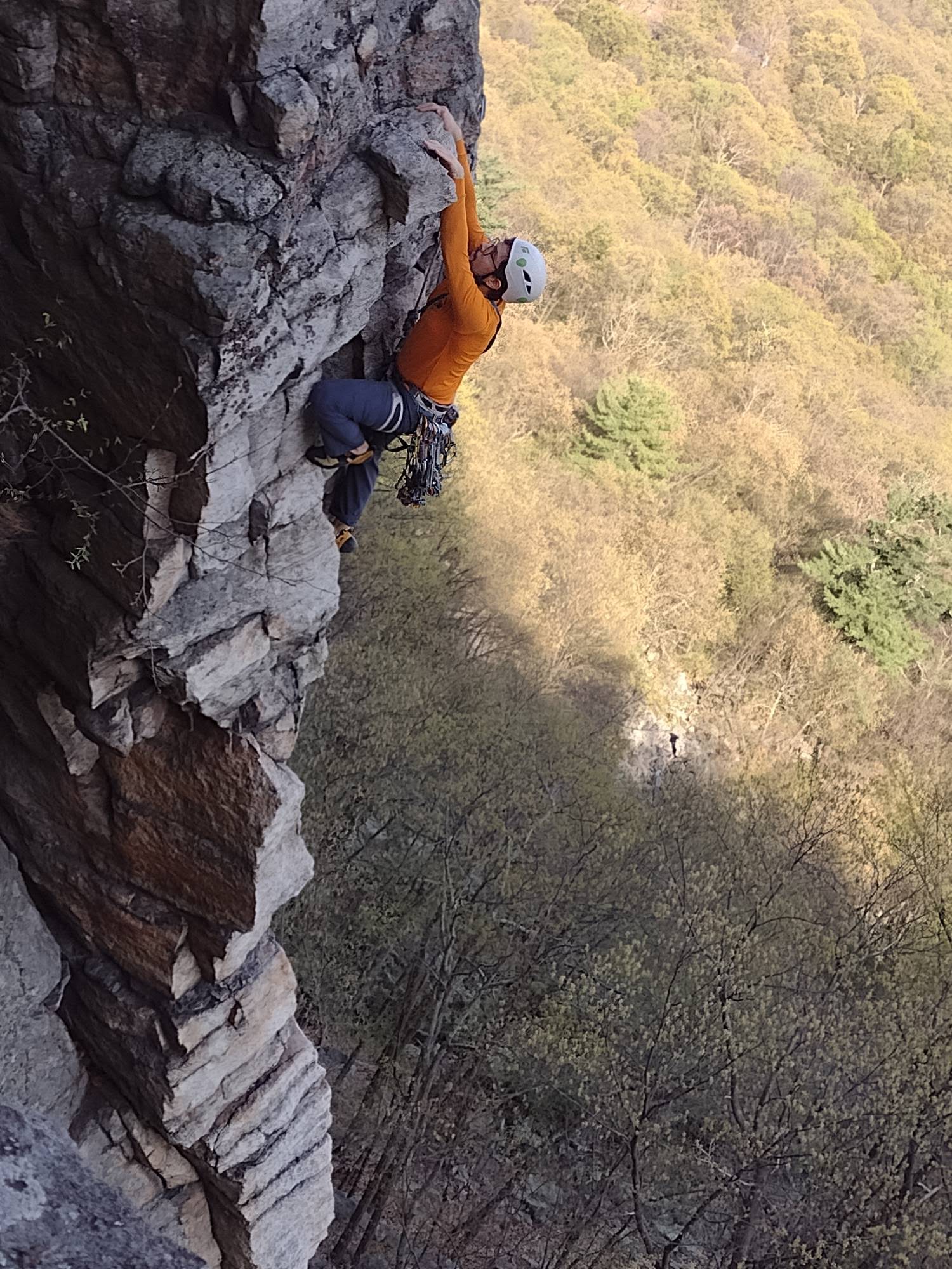 Dan climbing at The Gunks