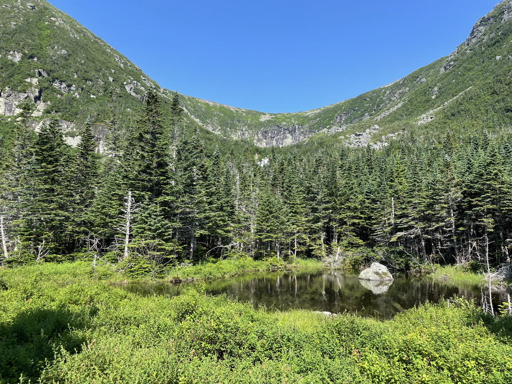 Looking up at Tuckerman's Ravine