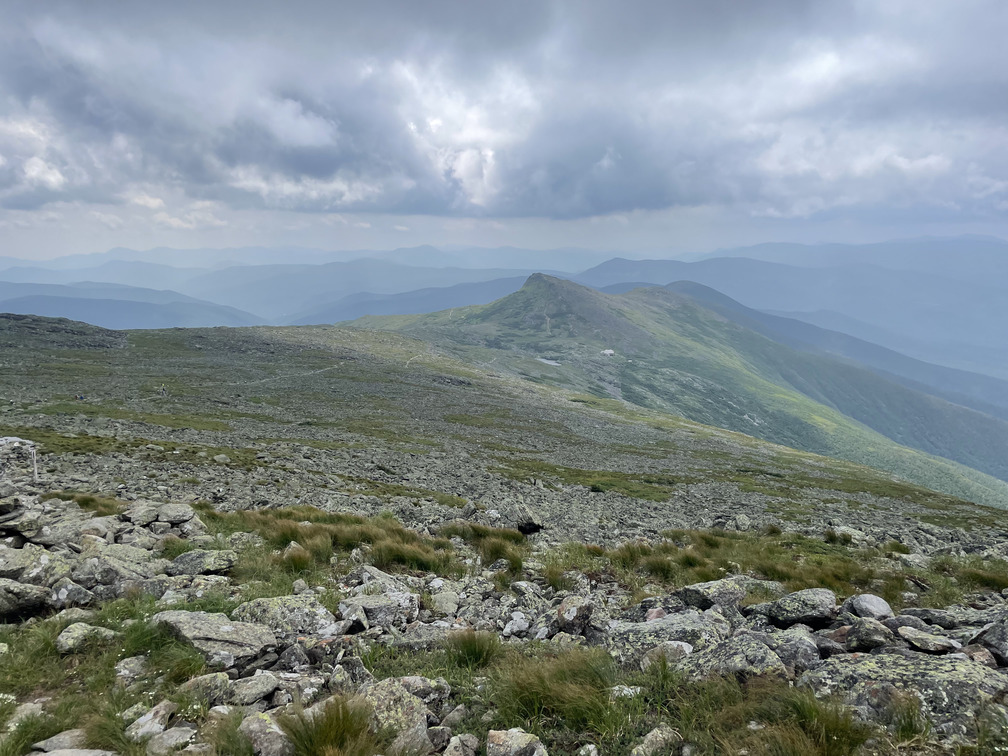 Looking down the spine towards Lakes of the Clouds