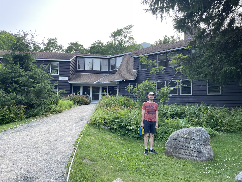 Dan at the Native Plant Garden at Joe Dodge Lodge