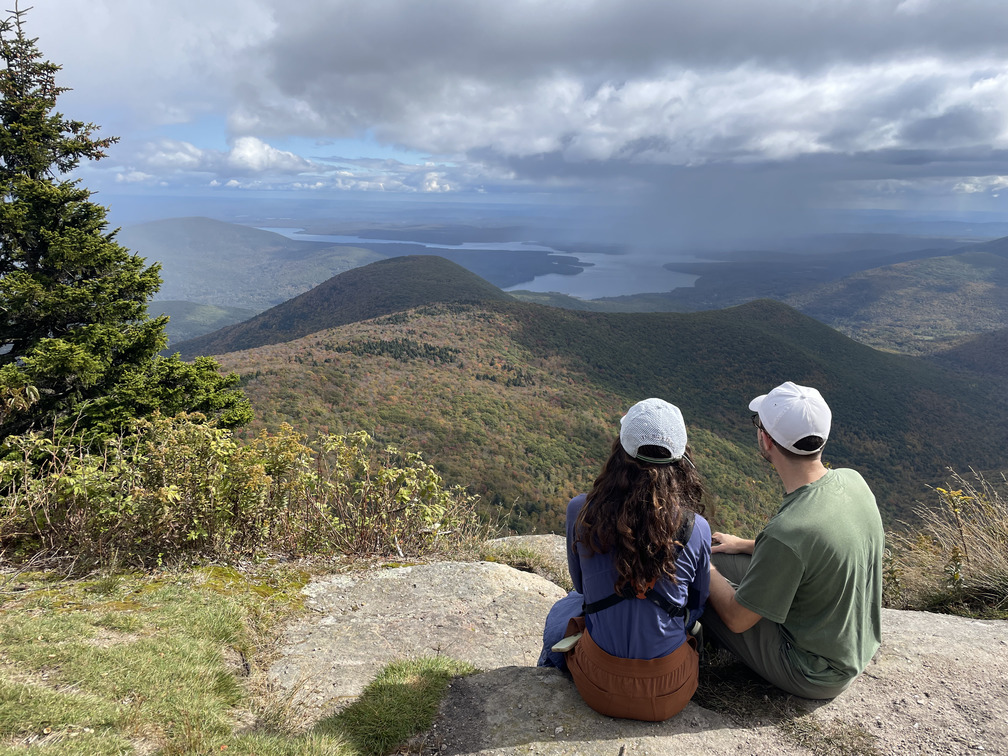 Dan and Alex having lunch at the Wittenberg Summit