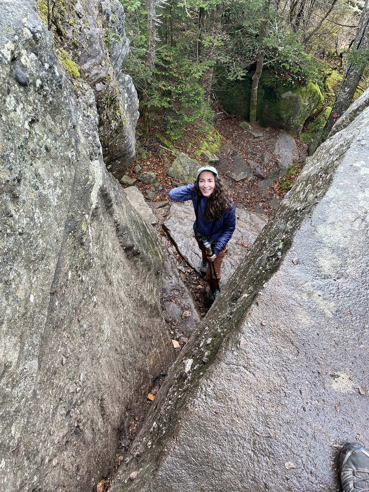 Alex looking up the Cornell Crack