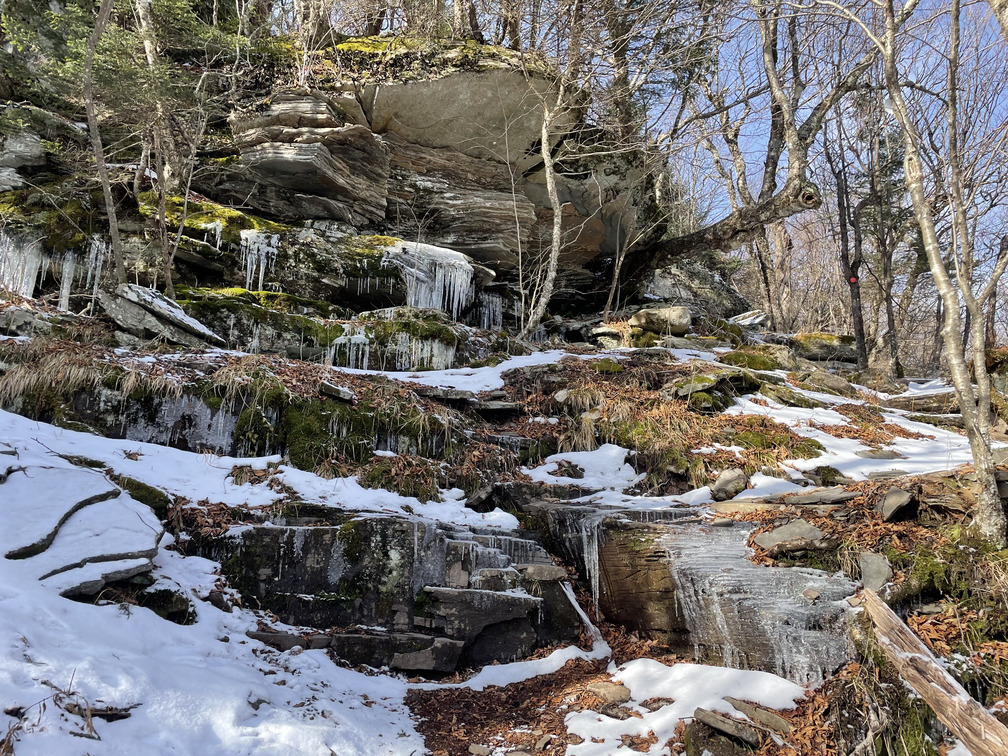 Frozen waterfall on Twin