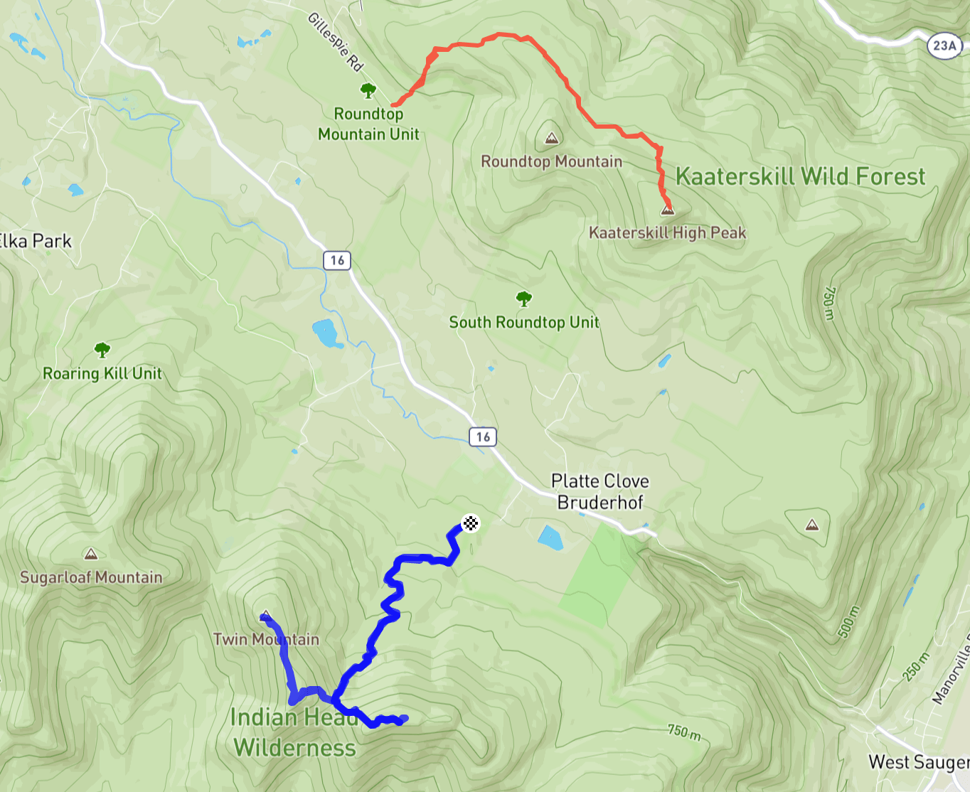 GPS Track of the hike