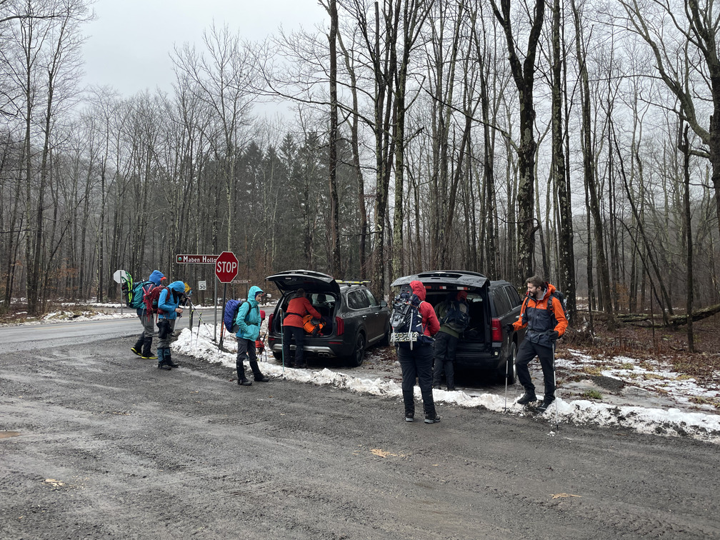 Assembling in the parking area