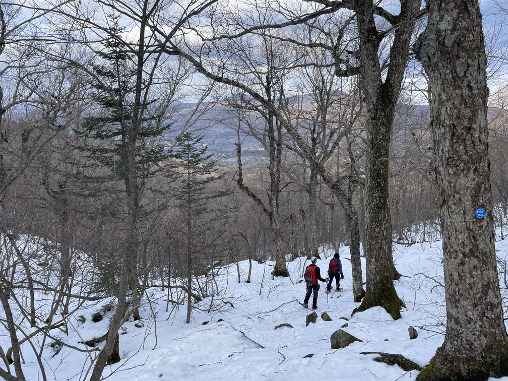 Hike down from on the blue path